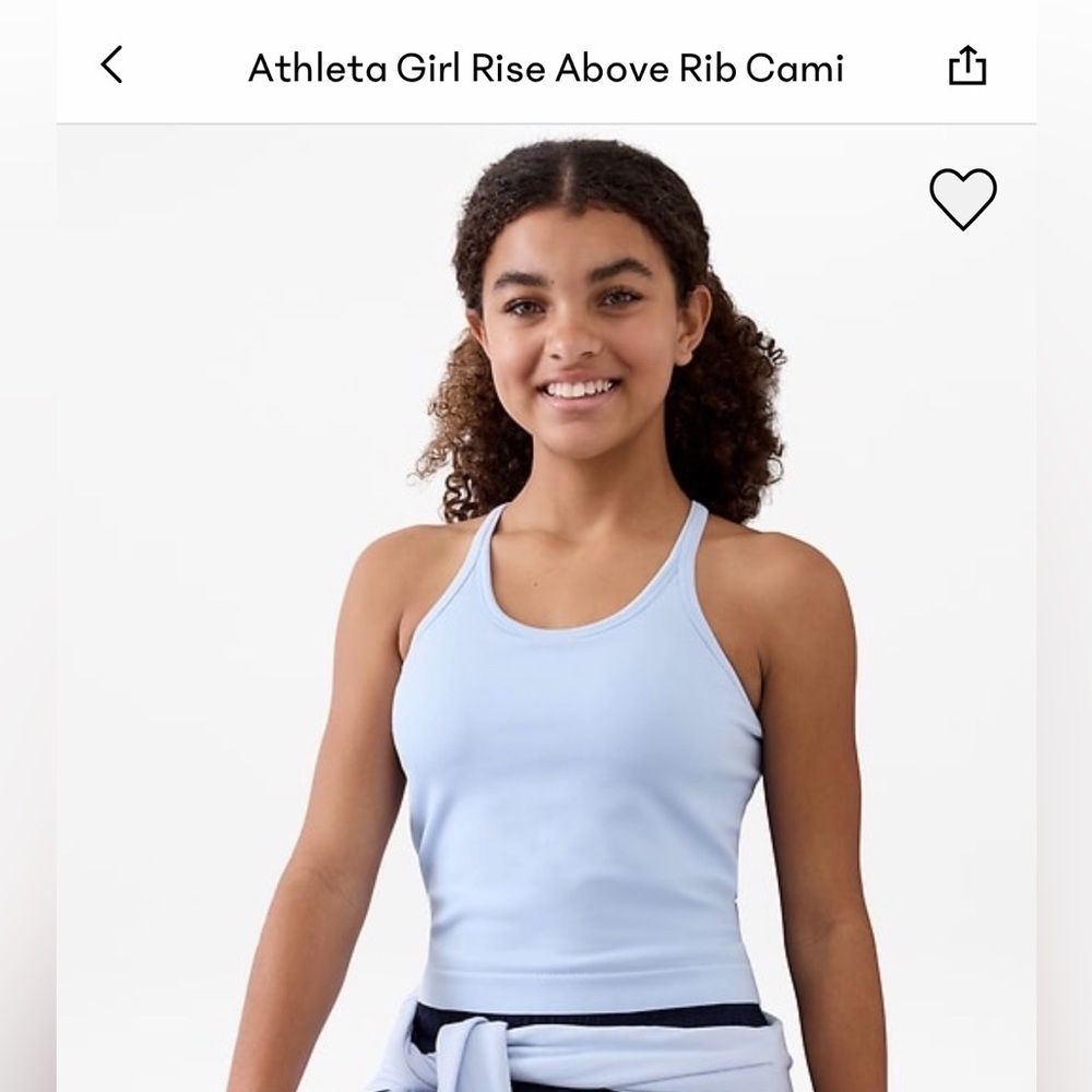 Athleta Girl Rise Above Rib Cami